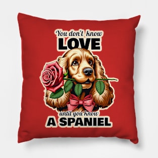 Spaniel Valentine's day Pillow