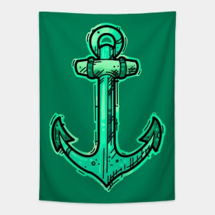 Green anchor Tapestry