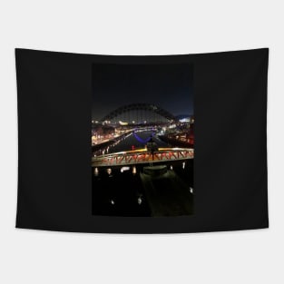 The River Tyne at night - Portrait Tapestry