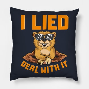 Groundhog Day Deal With It Pillow