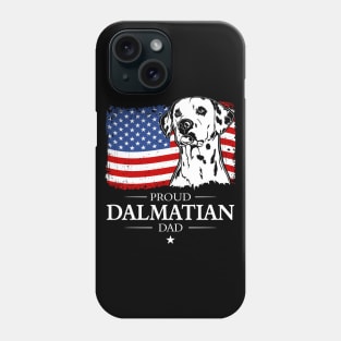 Proud Dalmatian Dad American Flag patriotic dog Phone Case