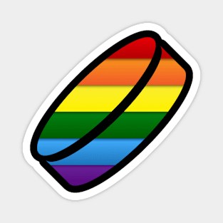 Hockey Gay Pride Lgbt Rainbow Flag Magnet