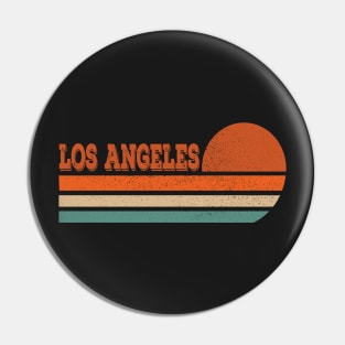 Los Angeles Vintage Sunset Stripes Pin