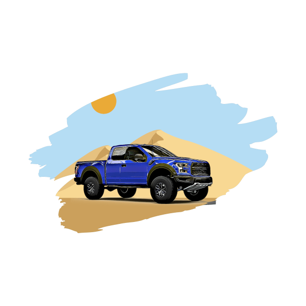 Raptor Desert Print by Auto-Prints