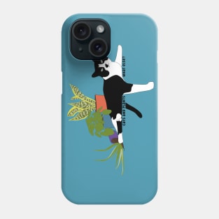 Cats and Plants what else tuxedo cat Phone Case