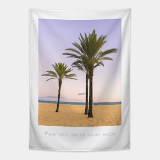 Serene Beachside Palms Tapestry