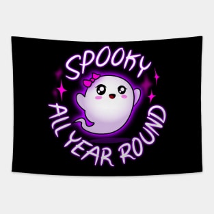 Cute Ghost Spooky All Year Round Tapestry