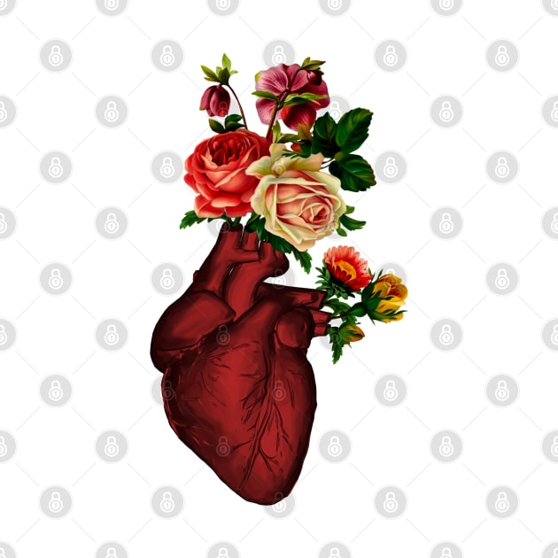 Floral Heart - Realistic Heart by Nirvanax Studio