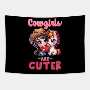 Cowgirls Are Cuter I Equestrian Pony And Horse Fan Tapestry