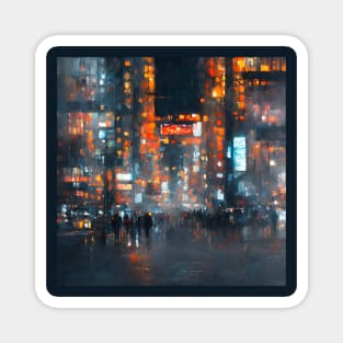 Night Cityscape Magnet