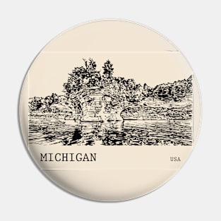 Michigan USA Pin