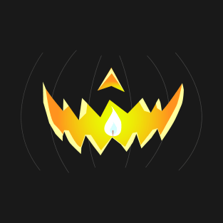 Jack O Lantern Pumpkin Face Mask Jagged (Night) T-Shirt