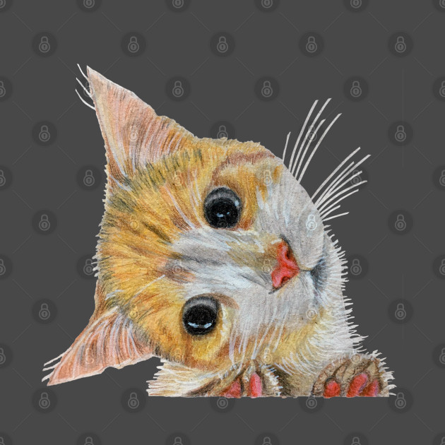 Kushi my happy kitten by Artbyruthandco