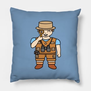 Chibi archaeologist boy Pillow