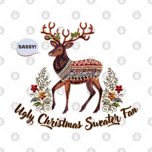 Sassy Christmas Deer by CherryTreeDreams