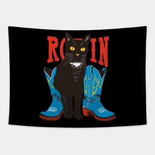 Cat Cowboy Adventures Wrangler Tapestry