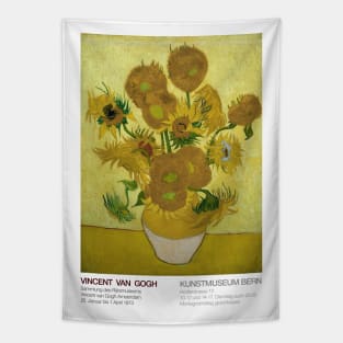 Van Gogh Exhibition Poster - 1973, Switzerland - Sunflowers Tapestry