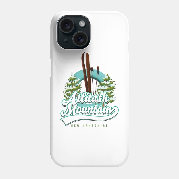 Attitash Mountain New Hampshire Ski logo Phone Case by nickemporium1