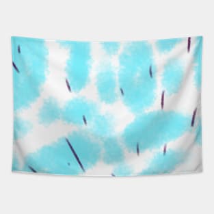 Blue flower watercolor art design Tapestry