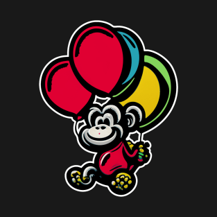 Monkey With Balloons T-Shirt