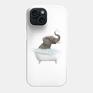 Cute Elephant in Bathtub Phone Case