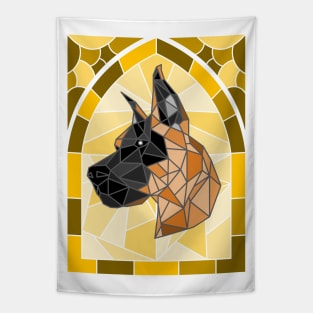 Stained Glass Fawn Great Dane Tapestry