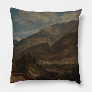 Chateau de St. Michael, Bonneville, Savoy by J.M.W. Turner Pillow