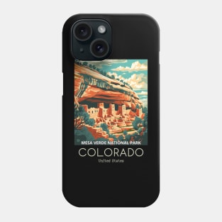 A Vintage Travel Illustration of Mesa Verde National Park - Colorado - US Phone Case