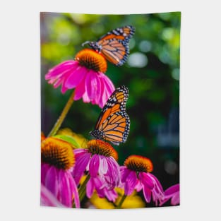 Morning Monarchs. Butterfly Photograph Tapestry