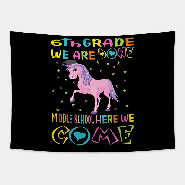 6th grade we are done middle school here we come..6th grade graduation gift Tapestry by DODG99