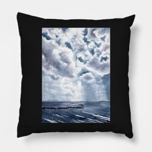 Watercolor Clouds Pillow