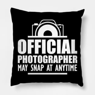 Photographer - Official photographer may snap at anytime w Pillow