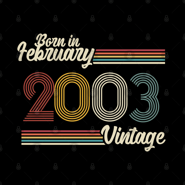 Vintage Born in February 2003 by Jokowow