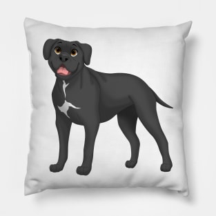 Black Cane Corso Dog Pillow