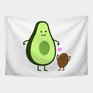 Avocado mom with child Tapestry