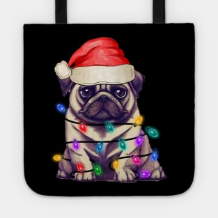 Christmas Lights Dog Merry Dogmas Tote