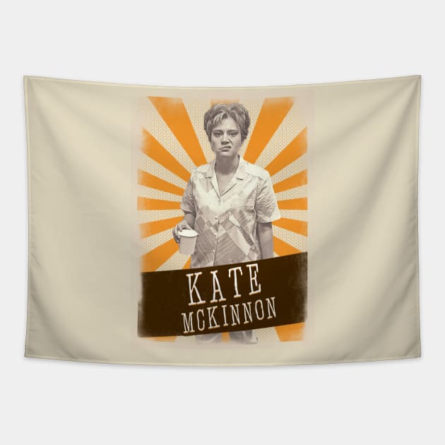 Vintage Aesthetic Kate Mckinnon Coffee Tapestry by SkulRose