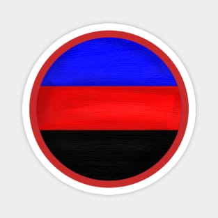 Polyamorous pride flag colours circular Magnet