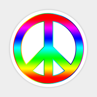 Rainbow Peace Symbol Magnet