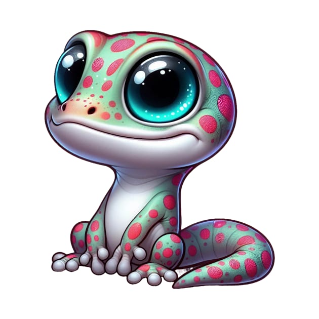 Cute Gecko Illustration by Dmytro