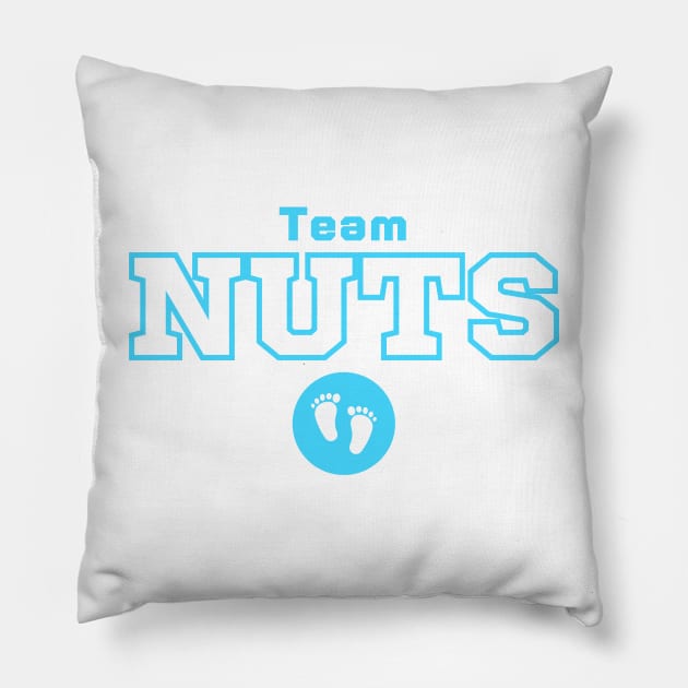 Team Boy Gender Reveal Pillow by HobbyAndArt