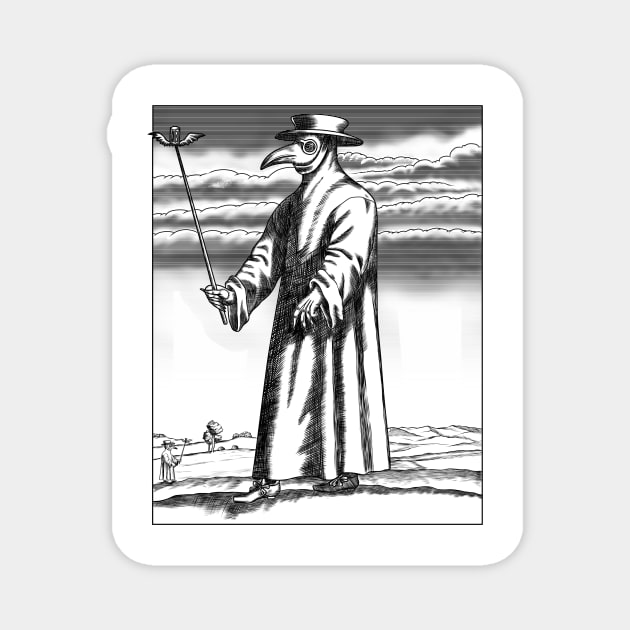 The Plague Doctor: A haunting reminder of a dark chapter in history Magnet by Holymayo Tee