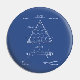 Pool Patent - Billiards Art - Blueprint Pin