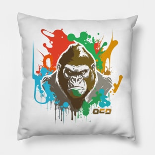 Graffiti Paint Gorilla Ape Creative Pillow
