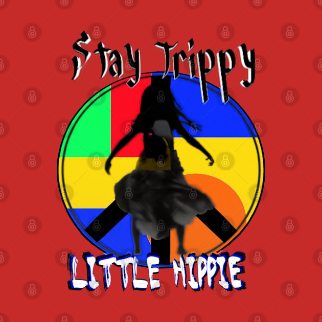 Stay trippy little hippie - Colorful take on the peace sign by Trippy Critters