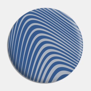 Aesthetic Blue - Modern Abstract Wavy Line Pin