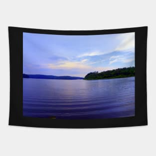 Lake Photography Art, Beautiful Blue Sky & Water Tapestry