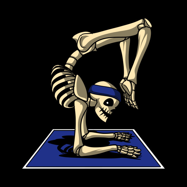 skeleton yoga exercise pose funny halloween skeleton yoga phone