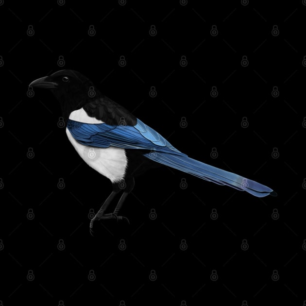 Magpie Bird Watching Birding Ornithologist Gift by jzbirds