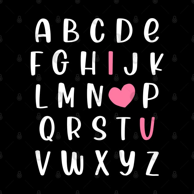 ABC I Love You Cute Alphabet Valentines Day Gift by Boneworkshop